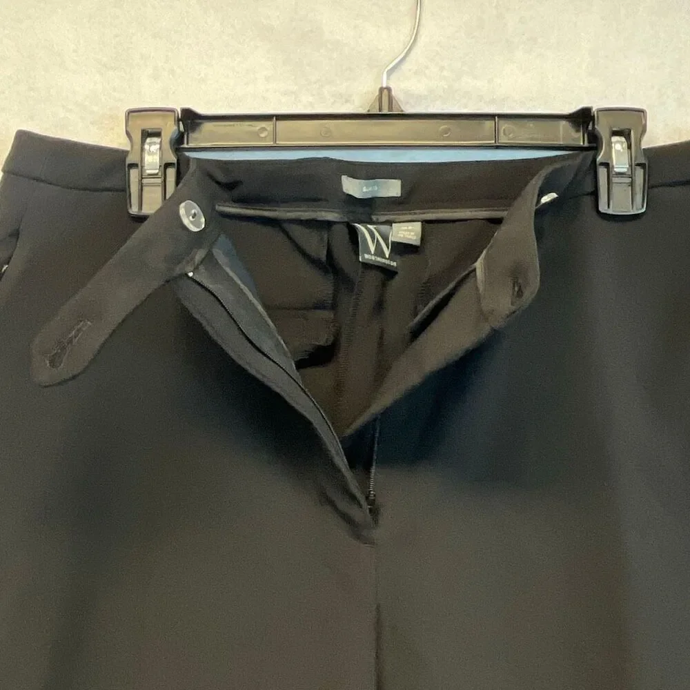 WORTHINGTON Women’s Slim Leg Pants 14P Black Stretch Zip Pockets NWT‎ Stretch